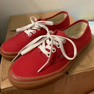 Classic gum sole red vans